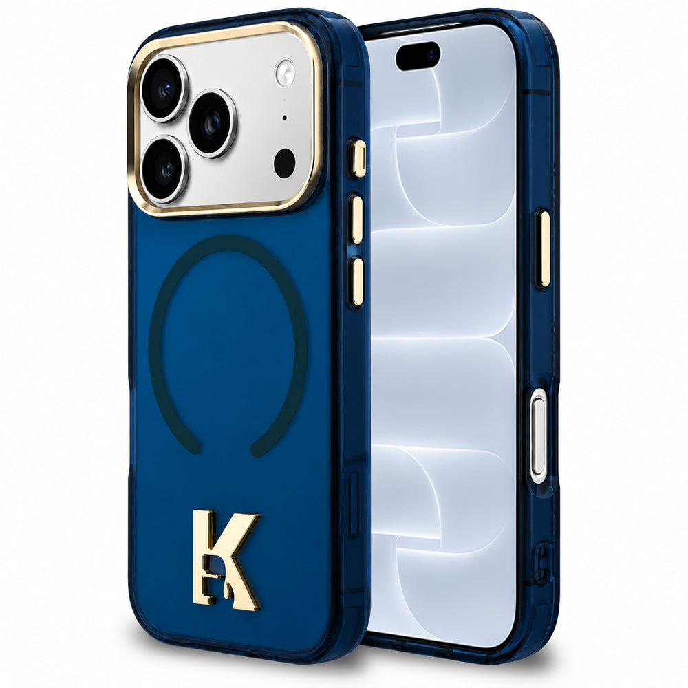 Калъф MagSafe за Apple iPhone 18 Pro / 17 Pro, Karl Lagerfeld, IML Karl Head Logo, синя