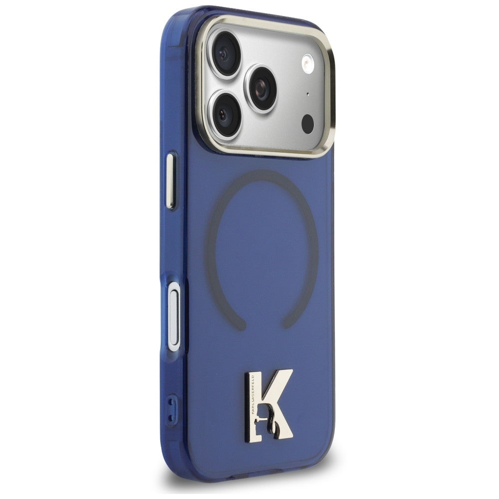 Калъф MagSafe за Apple iPhone 18 Pro / 17 Pro, Karl Lagerfeld, IML Karl Head Logo, синя