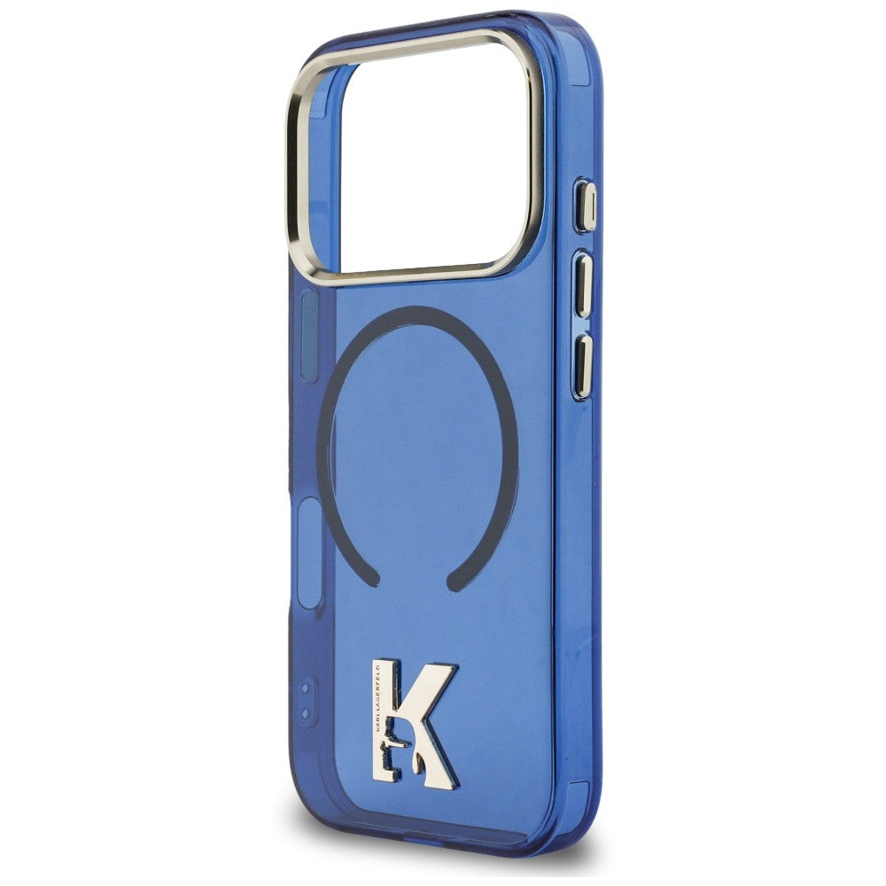 Калъф MagSafe за Apple iPhone 18 Pro / 17 Pro, Karl Lagerfeld, IML Karl Head Logo, синя