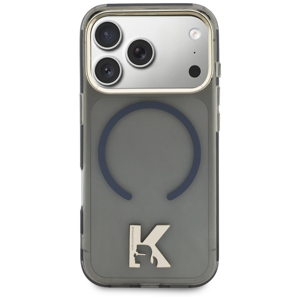 Калъф MagSafe за Apple iPhone 18 Pro / 17 Pro, Karl Lagerfeld, IML Karl Head Logo, черен