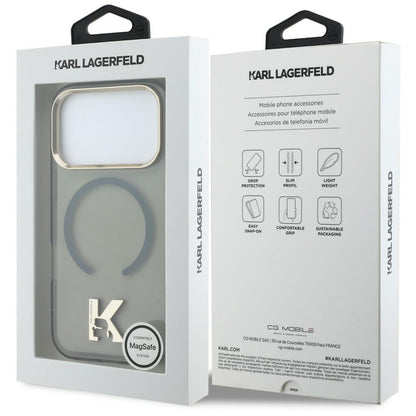 Калъф MagSafe за Apple iPhone 18 Pro / 17 Pro, Karl Lagerfeld, IML Karl Head Logo, черен
