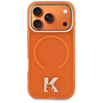 Калъф MagSafe за Apple iPhone 18 Pro / 17 Pro, Karl Lagerfeld, IML Karl Head Logo, оранжево