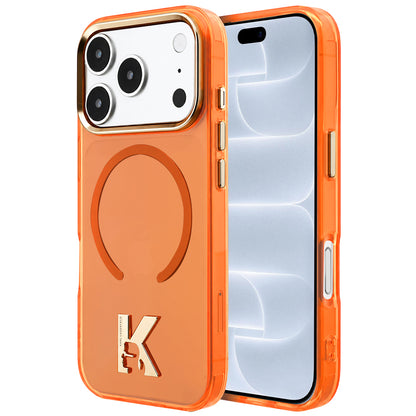 Калъф MagSafe за Apple iPhone 18 Pro / 17 Pro, Karl Lagerfeld, IML Karl Head Logo, оранжево