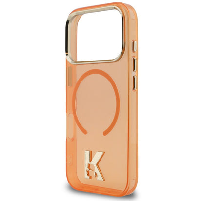 Калъф MagSafe за Apple iPhone 18 Pro / 17 Pro, Karl Lagerfeld, IML Karl Head Logo, оранжево
