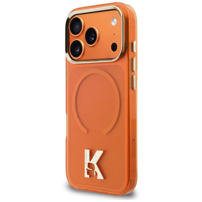Калъф MagSafe за Apple iPhone 18 Pro / 17 Pro, Karl Lagerfeld, IML Karl Head Logo, оранжево