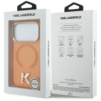 Калъф MagSafe за Apple iPhone 18 Pro / 17 Pro, Karl Lagerfeld, IML Karl Head Logo, оранжево