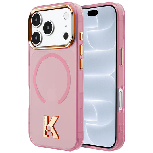 Калъф MagSafe за Apple iPhone 18 Pro / 17 Pro, Karl Lagerfeld, IML Karl Head Logo, розов