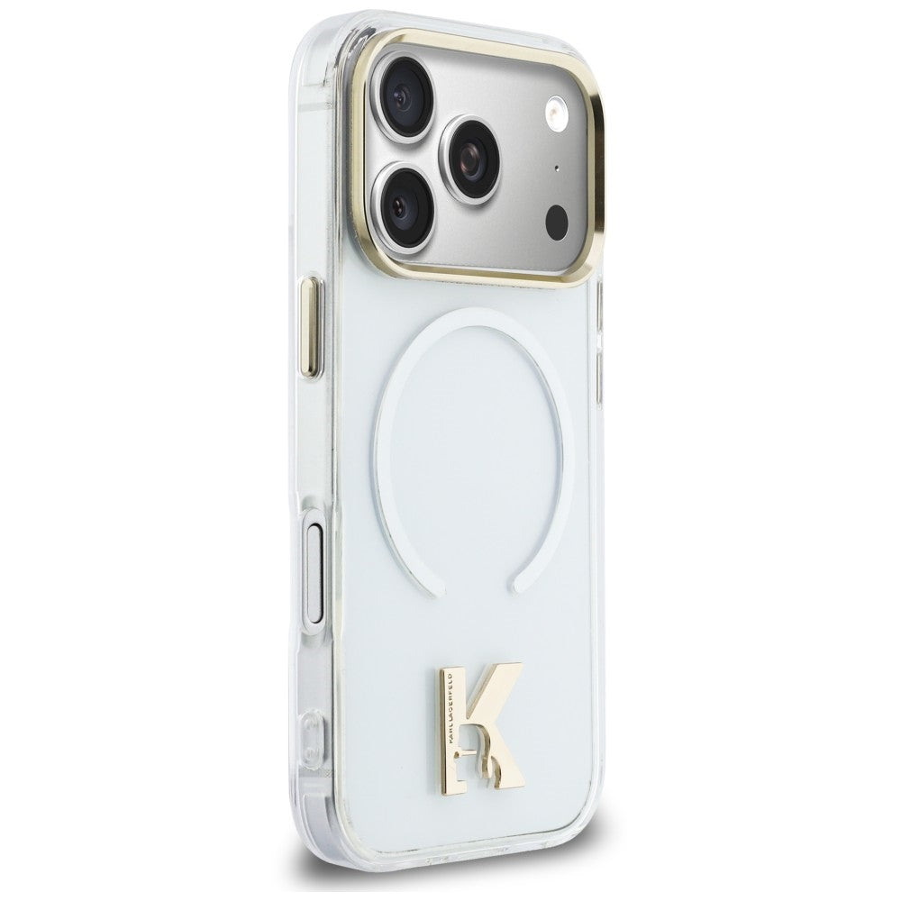 Калъф MagSafe за Apple iPhone 18 Pro / 17 Pro, Karl Lagerfeld, IML Karl Head Logo, прозрачен