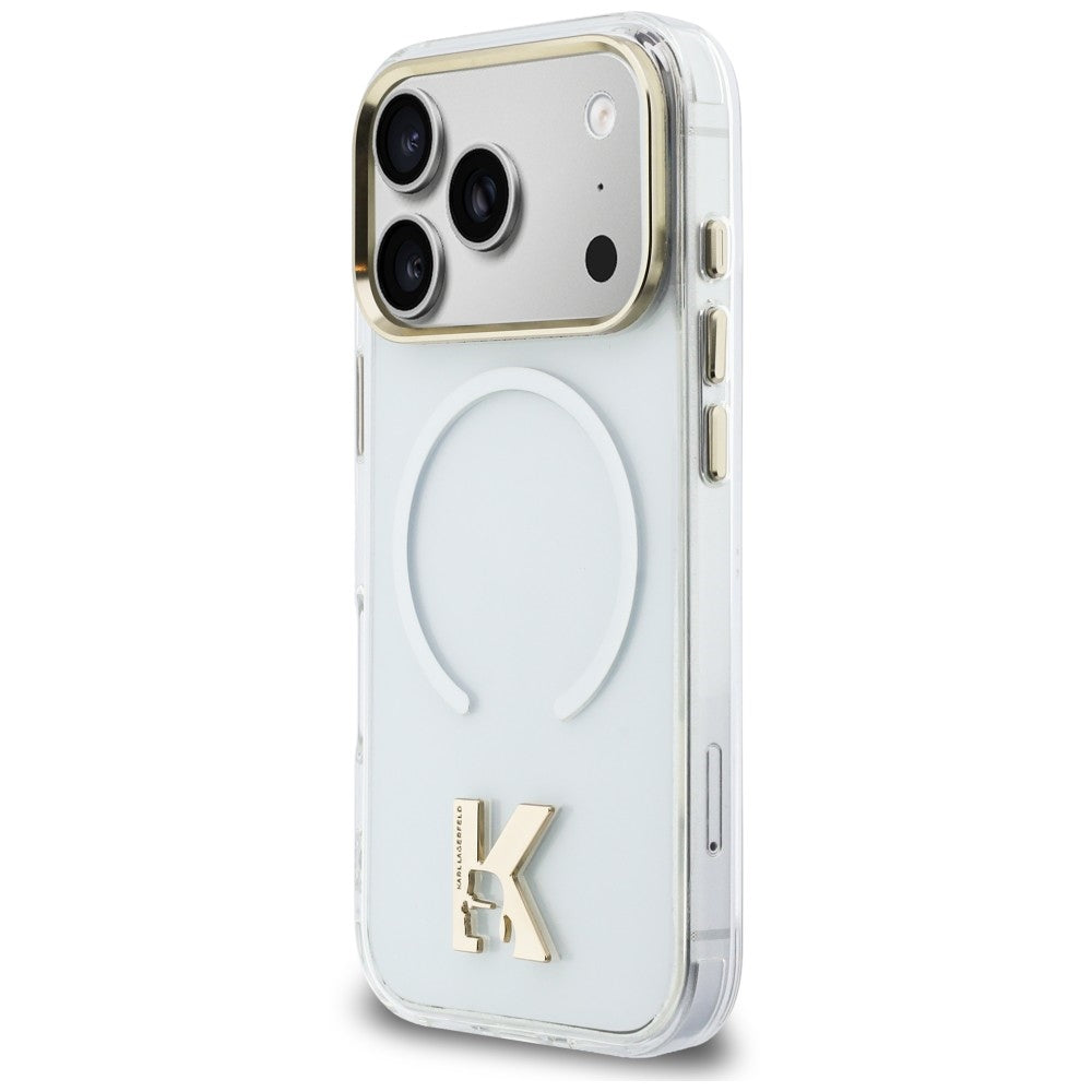 Калъф MagSafe за Apple iPhone 18 Pro / 17 Pro, Karl Lagerfeld, IML Karl Head Logo, прозрачен