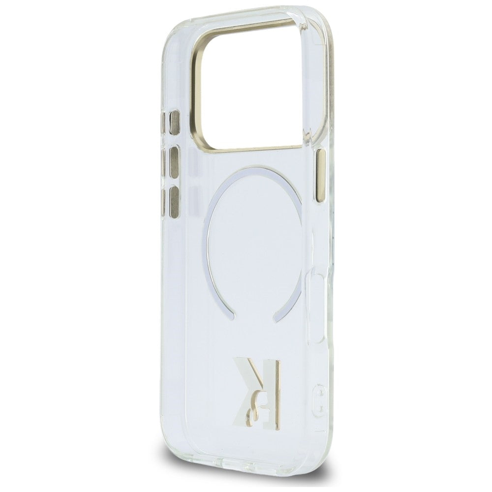 Калъф MagSafe за Apple iPhone 18 Pro / 17 Pro, Karl Lagerfeld, IML Karl Head Logo, прозрачен