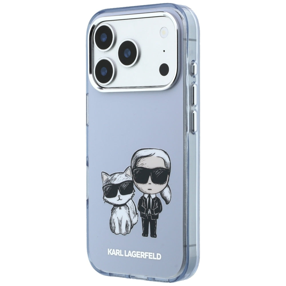 Калъф MagSafe за Apple iPhone 18 Pro / 17 Pro, Karl Lagerfeld, IML KC Bodies Sketch Print, Син
