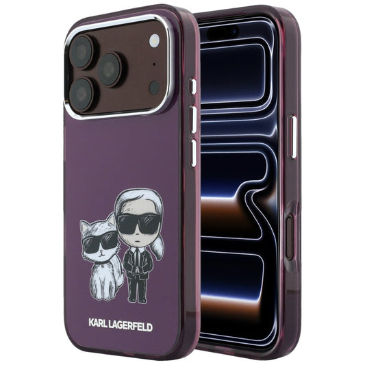 Калъф MagSafe за Apple iPhone 18 Pro / 17 Pro, Karl Lagerfeld, IML KC Bodies Sketch Print, Бордо