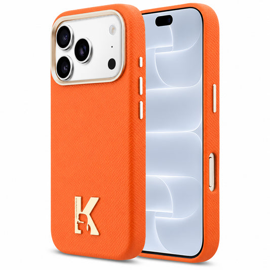 Калъф MagSafe за Apple iPhone 18 Pro / 17 Pro, Karl Lagerfeld, Лого на главата на Karl, Оранжев