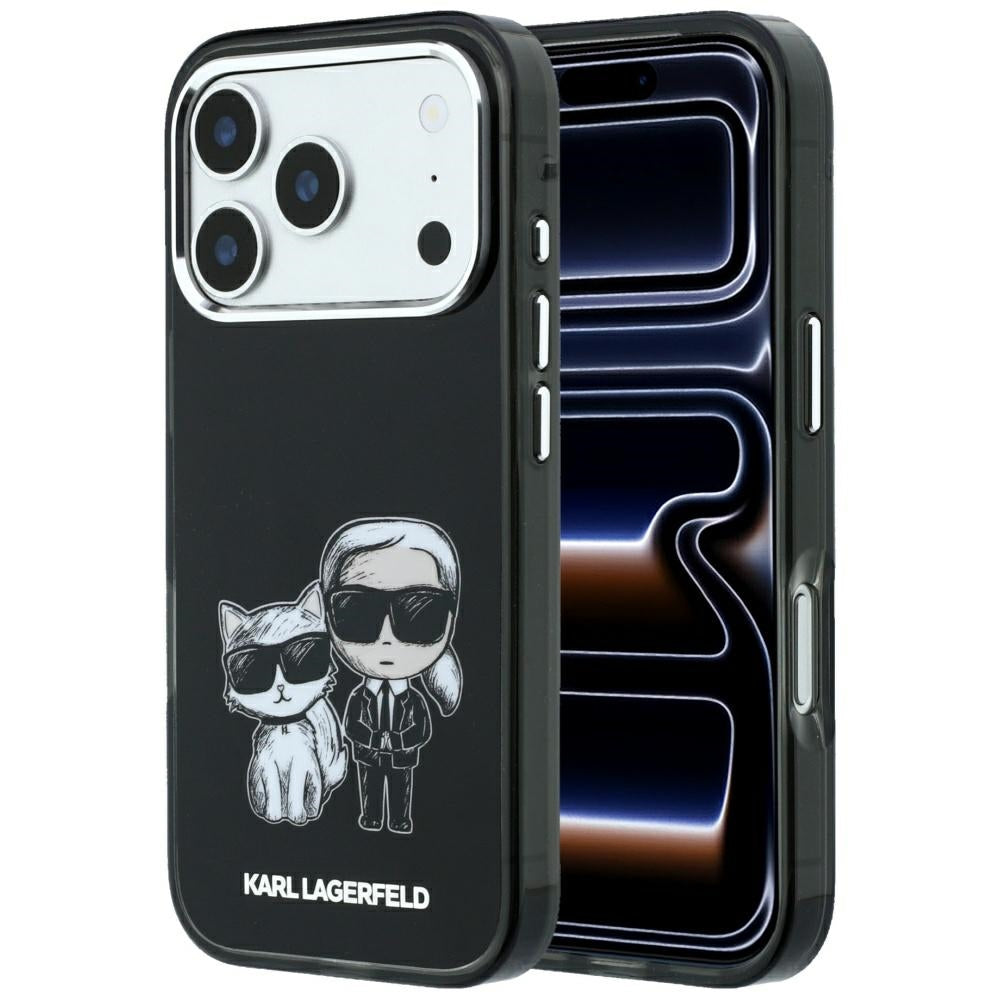 Калъф MagSafe за Apple iPhone 18 Pro / 17 Pro, Karl Lagerfeld, KC Bodies Sketch, Черен