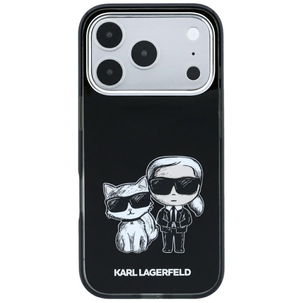 Калъф MagSafe за Apple iPhone 18 Pro / 17 Pro, Karl Lagerfeld, KC Bodies Sketch, Черен