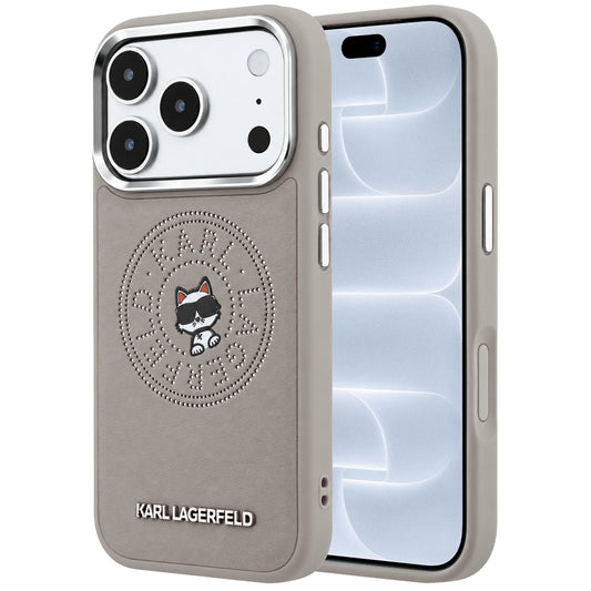 Калъф MagSafe за Apple iPhone 18 Pro / 17 Pro, Karl Lagerfeld, Point and Choupette Sketch, Сив
