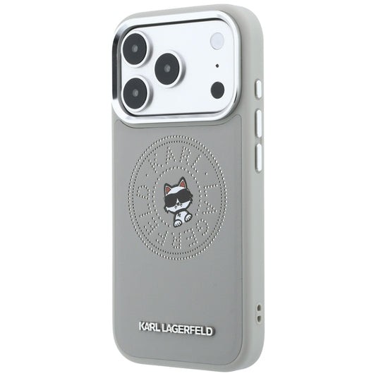Калъф MagSafe за Apple iPhone 18 Pro / 17 Pro, Karl Lagerfeld, Point and Choupette Sketch, Сив