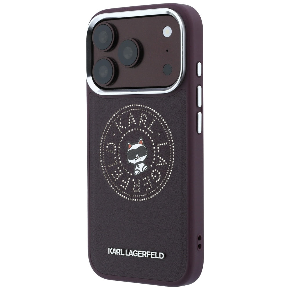 MagSafe Case for Apple iPhone 18 Pro / 17 Pro, Karl Lagerfeld, Point and Choupette Sketch, Burgundy