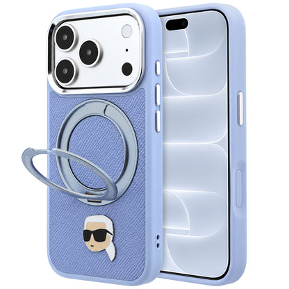Калъф MagSafe за Apple iPhone 18 Pro / 17 Pro, Karl Lagerfeld, Ring Stand 360 Karl Pin, Bleu
