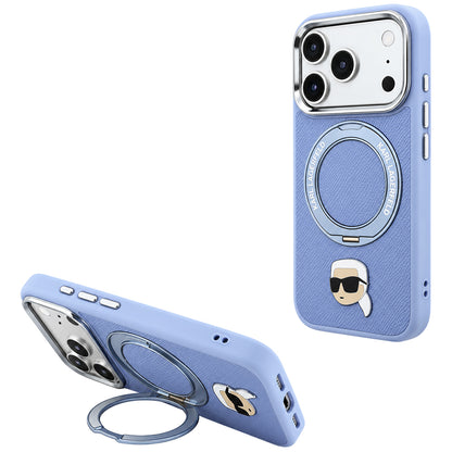 Калъф MagSafe за Apple iPhone 18 Pro / 17 Pro, Karl Lagerfeld, Ring Stand 360 Karl Pin, Bleu