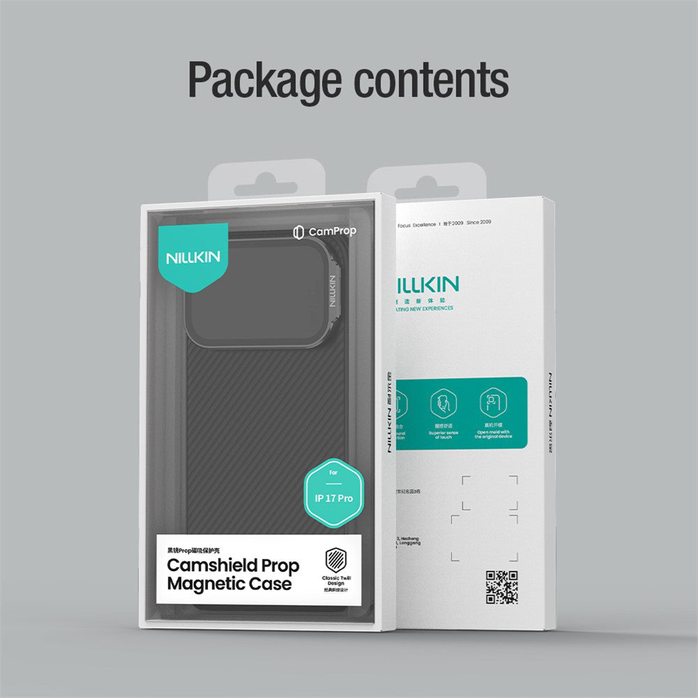 Калъф MagSafe за Apple iPhone 18 Pro / 17 Pro, Nillkin, CamShield Prop, Черен