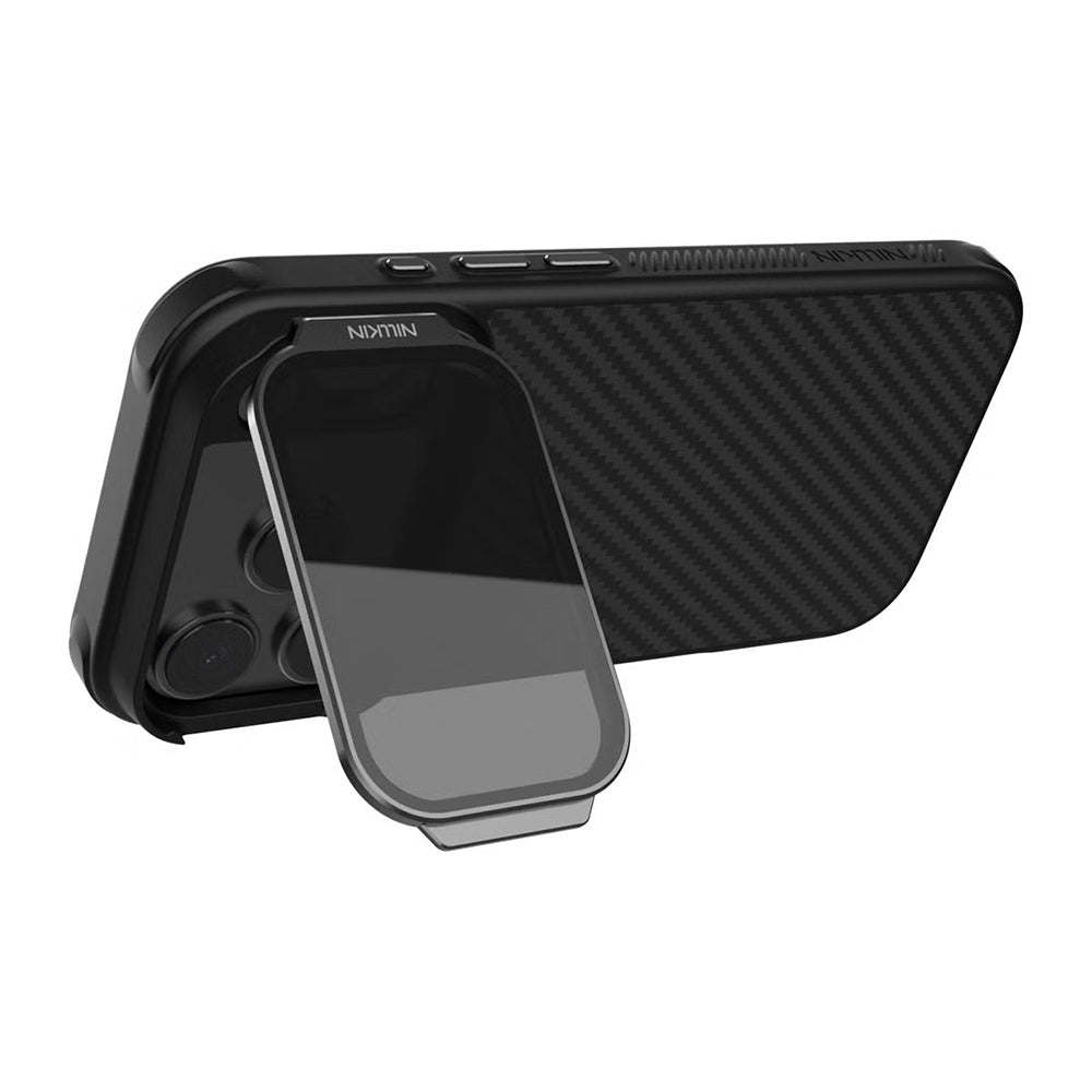 Калъф MagSafe за Apple iPhone 18 Pro / 17 Pro, Nillkin, CarboProp с прозрачен черен капак за леща, черен