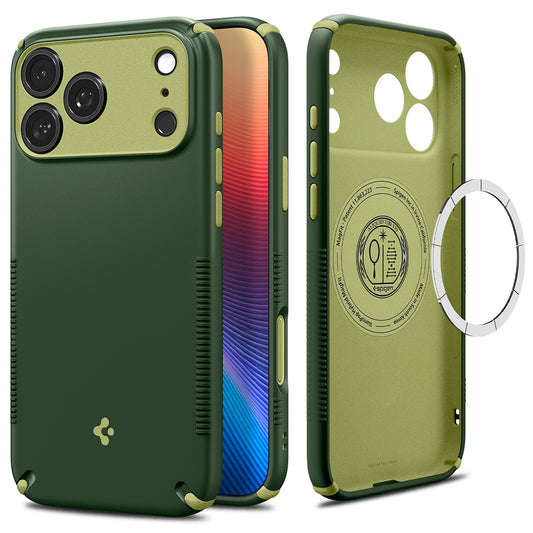 Калъф MagSafe за Apple iPhone 18 Pro / 17 Pro, Spigen, Caseology Nano Pop Hybrid, Зелен ACS12176
