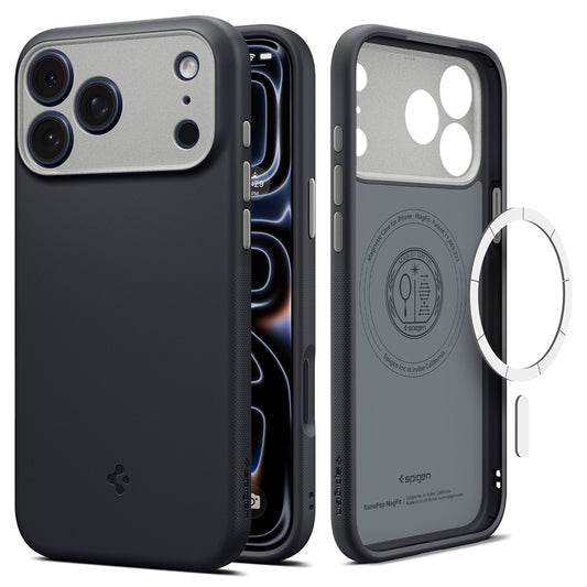 Калъф MagSafe за Apple iPhone 18 Pro / 17 Pro, Spigen, Caseology Nano Pop, Черен ACS12177
