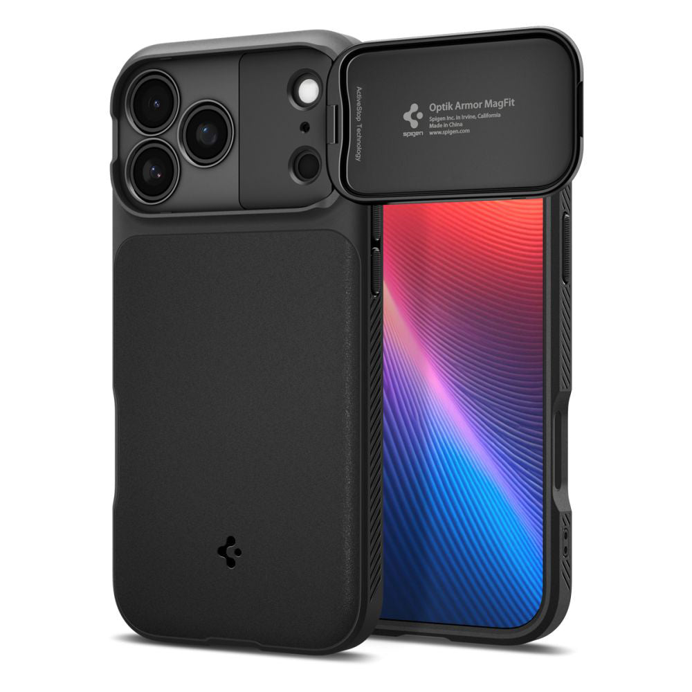 Калъф MagSafe за Apple iPhone 18 Pro / 17 Pro, Spigen, Optik Armor, Черен ACS09953