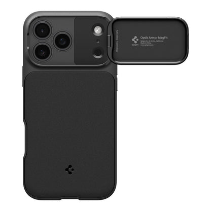 Калъф MagSafe за Apple iPhone 18 Pro / 17 Pro, Spigen, Optik Armor, Черен ACS09953