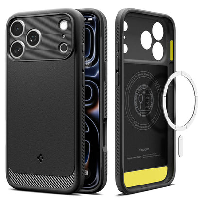 Калъф MagSafe за Apple iPhone 18 Pro / 17 Pro, Spigen, Rugged Armor, Матиран Черен ACS12147
