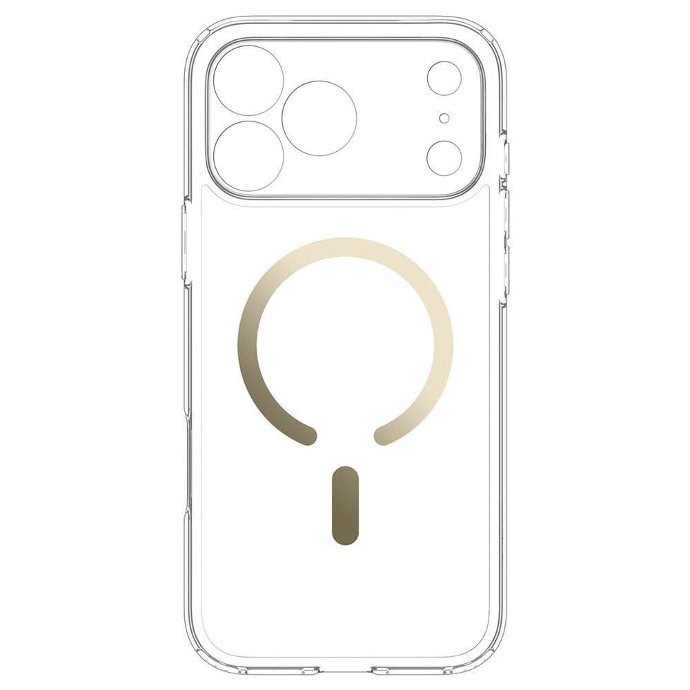 Калъф MagSafe за Apple iPhone 18 Pro / 17 Pro, Spigen, Ultra Hybrid, Златист Прозрачен ACS12157