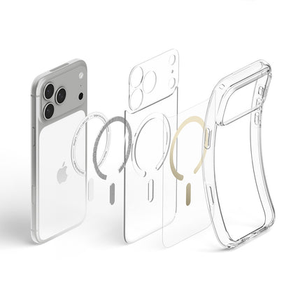 Калъф MagSafe за Apple iPhone 18 Pro / 17 Pro, Spigen, Ultra Hybrid, Златист Прозрачен ACS12157