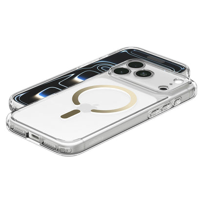 Калъф MagSafe за Apple iPhone 18 Pro / 17 Pro, Spigen, Ultra Hybrid, Златист Прозрачен ACS12157