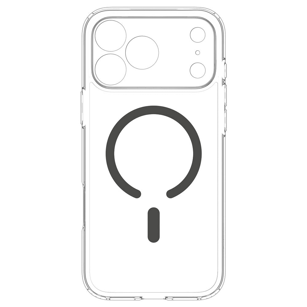 Калъф MagSafe за Apple iPhone 18 Pro / 17 Pro, Spigen, Ultra Hybrid, Сив прозрачен ACS12156