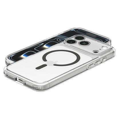 Калъф MagSafe за Apple iPhone 18 Pro / 17 Pro, Spigen, Ultra Hybrid, Сив прозрачен ACS12156