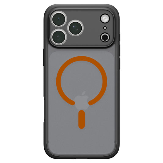 Калъф MagSafe за Apple iPhone 18 Pro / 17 Pro, Spigen, Ultra Hybrid, Черно Оранжево Сатенирано ACS12162
