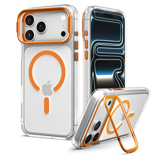 Калъф MagSafe за Apple iPhone 18 Pro / 17 Pro, Spigen, Ultra Hybrid Optik S, Прозрачен Оранжев ACS11923