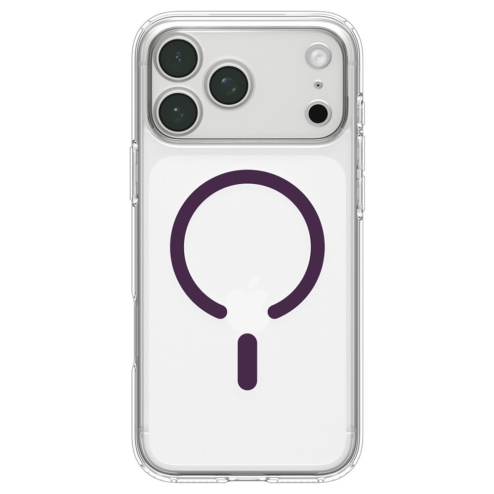 Калъф MagSafe за Apple iPhone 18 Pro / 17 Pro, Spigen, Ultra Hybrid, прозрачен цвят бордо ACS12335