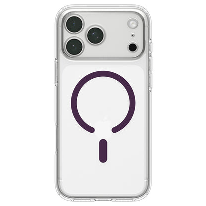 Калъф MagSafe за Apple iPhone 18 Pro / 17 Pro, Spigen, Ultra Hybrid, прозрачен цвят бордо ACS12335