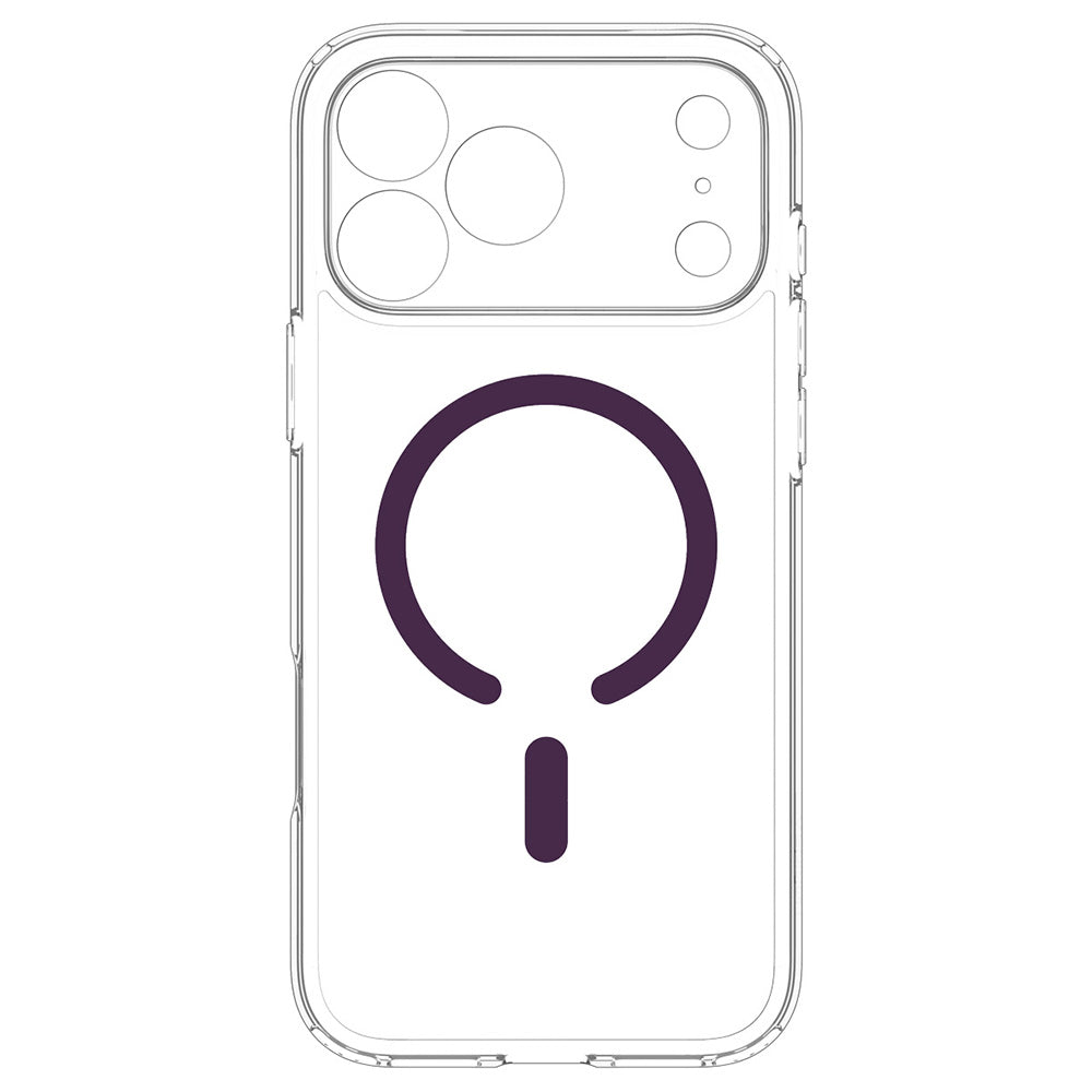 Калъф MagSafe за Apple iPhone 18 Pro / 17 Pro, Spigen, Ultra Hybrid, прозрачен цвят бордо ACS12335