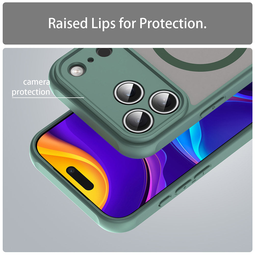 Калъф MagSafe за Apple iPhone 18 Pro / 17 Pro, Techsuit, HaloFrost II, Зелен