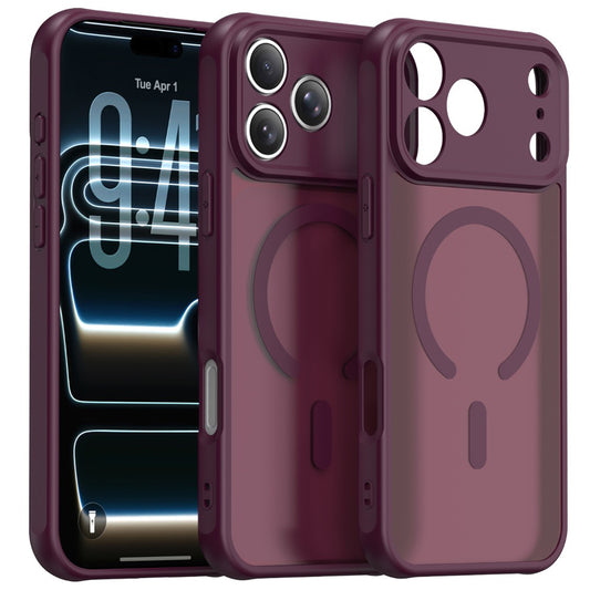 Калъф MagSafe за Apple iPhone 18 Pro / 17 Pro, Techsuit, HaloFrost II, Тъмно червен