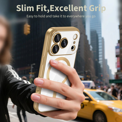 Калъф MagSafe за Apple iPhone 18 Pro / 17 Pro, Techsuit, Luxury Crystal, Тъмносин