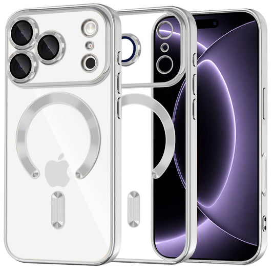 Калъф MagSafe за Apple iPhone 18 Pro / 17 Pro, Techsuit, Luxury Crystal, Сребрист