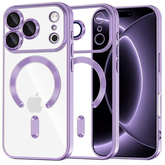Калъф MagSafe за Apple iPhone 18 Pro / 17 Pro, Techsuit, Luxury Crystal, Светло лилав