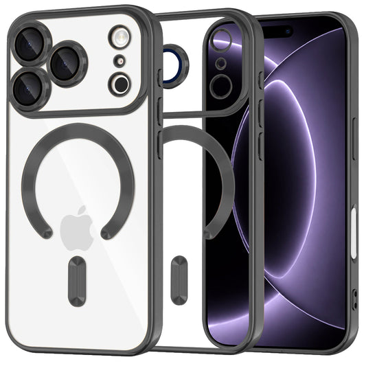 Калъф MagSafe за Apple iPhone 18 Pro / 17 Pro, Techsuit, Luxury Crystal, Черен