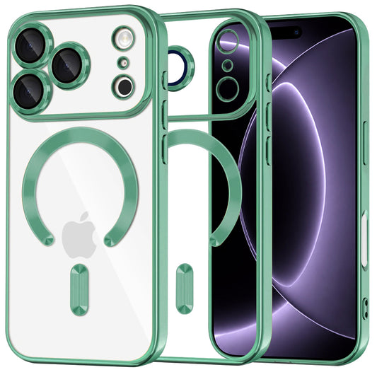 Калъф MagSafe за Apple iPhone 18 Pro / 17 Pro, Techsuit, Luxury Crystal, Светлозелен