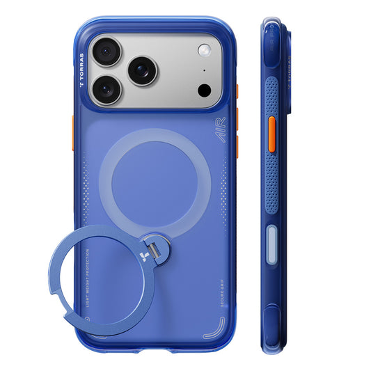 Калъф MagSafe за Apple iPhone 18 Pro / 17 Pro, Torras, Ostand Q3 Air, Син