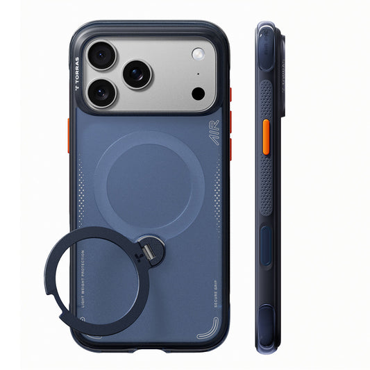 Калъф MagSafe за Apple iPhone 18 Pro / 17 Pro, Torras, Ostand Q3 Air, Тъмносин
